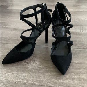 Zara strappy black heels size 37 / 6.5